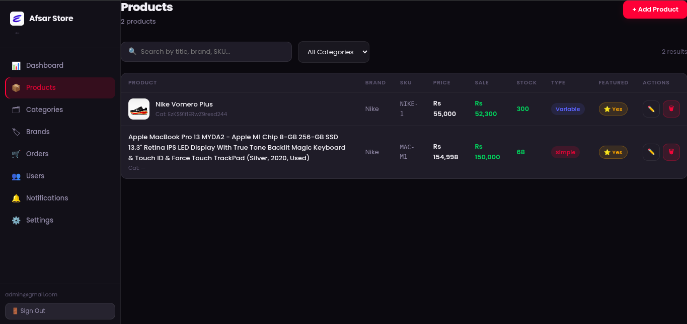 E-commerce Mobile App & Web Admin Dashboard — screenshot 3
