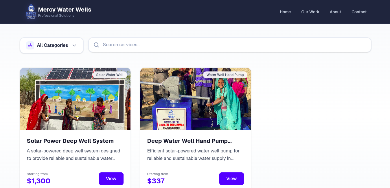 End-to-End Service Platform for Water Well Solutions — screenshot 4